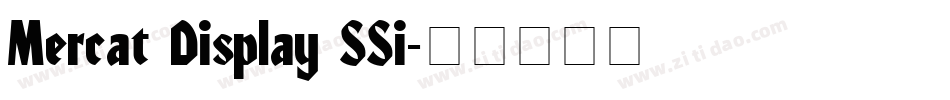 Mercat Display SSi字体转换